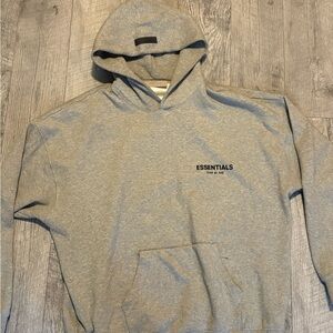 Essentials Light Gray Men's Hoodie